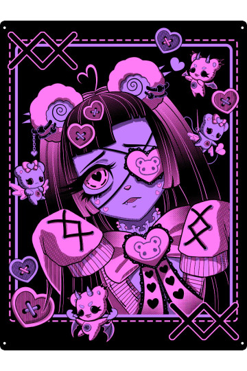 Plaque Métal Love Struck  Grande