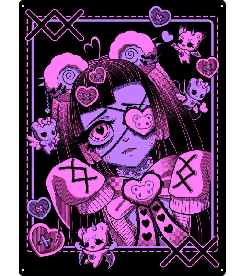 Plaque Métal Love Struck  Grande