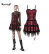 Punk Lolita Red and Black Plaid Dress