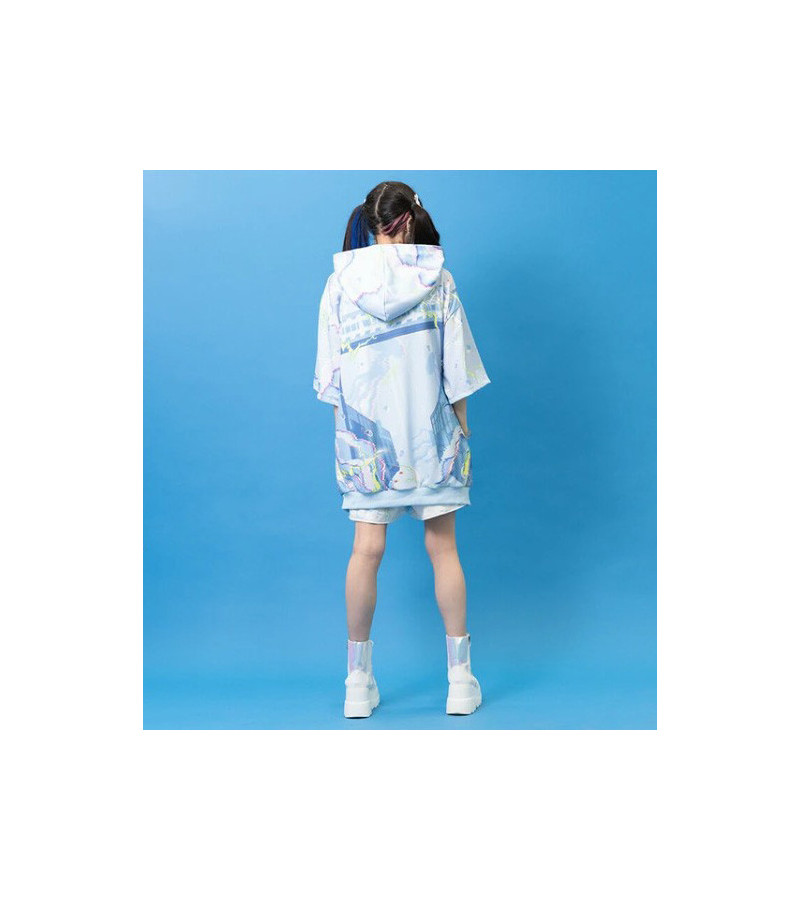 Cyber Jellyfish Short Sleeve Hoodie ACDC RAG