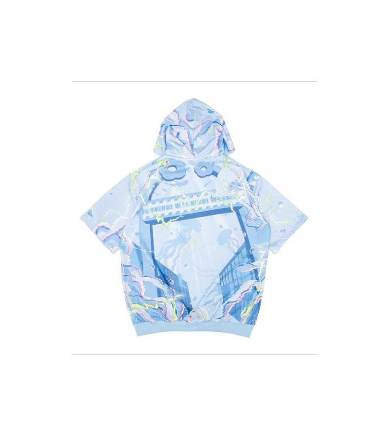 Cyber Jellyfish Short Sleeve Hoodie ACDC RAG - Freaky Pink