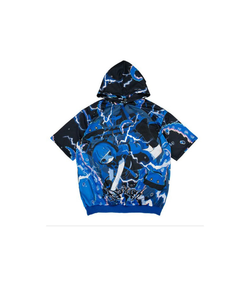 Cyber Octopus Short Sleeve Hoodie ACDC RAG