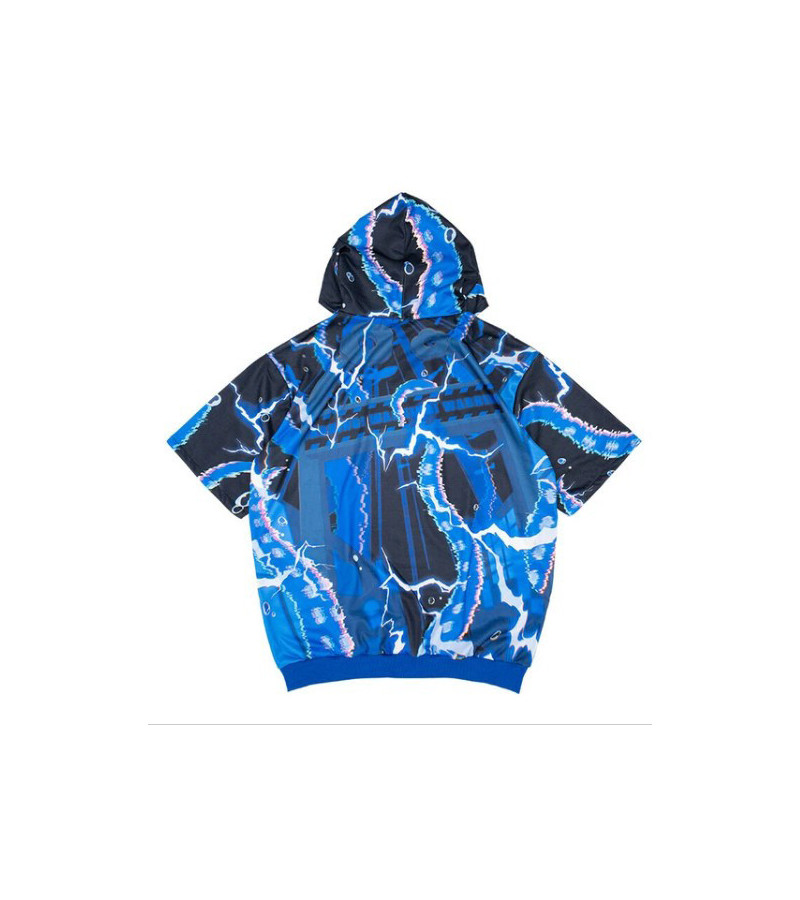 Cyber Octopus Short Sleeve Hoodie ACDC RAG