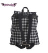 Checkered Black White Grunge Backpack - Freaky Pink