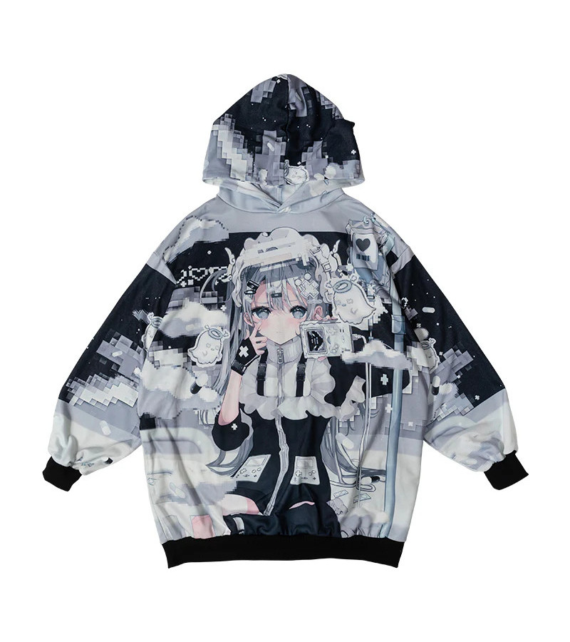 Game Girl Black Hoodie ACDC RAG