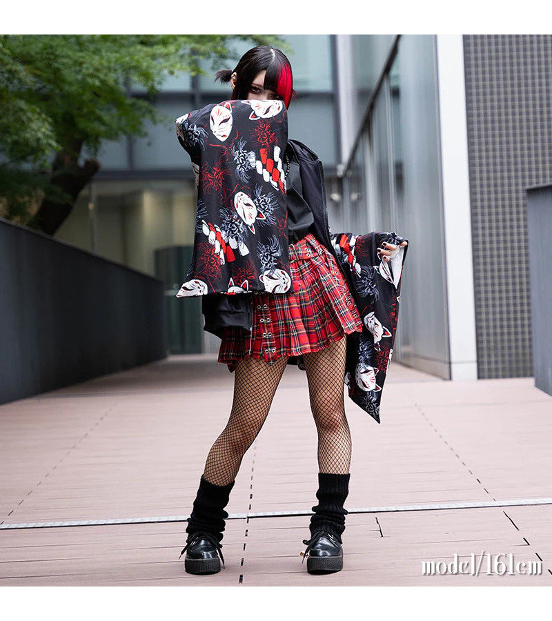 Higanbana Kimono Zip Hoodie Black ACDC RAG