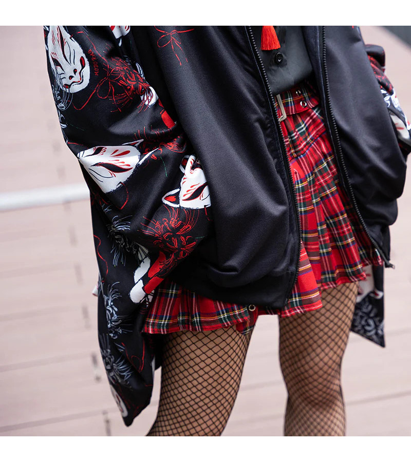 Higanbana Kimono Zip Hoodie Black ACDC RAG