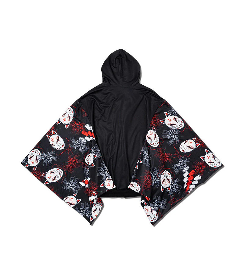 Higanbana Kimono Zip Hoodie Black ACDC RAG