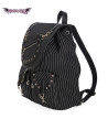 Black With White Stripes Gothic Backpack