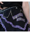 Mini Jupe Short Devil Punk Violette ACDC RAG