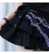 Devil Punk Purple Mini Skirt ACDC RAG
