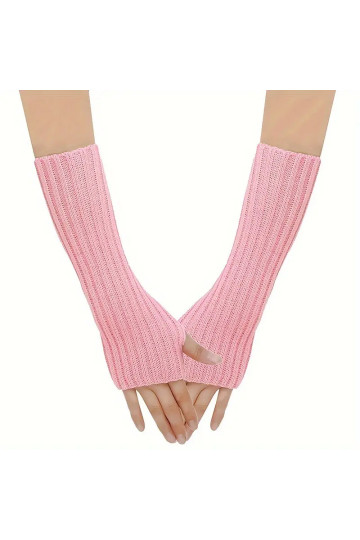 Arm Warmers Epais Roses Pastels
