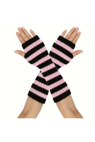 Arm Warmers Epais Rose Noir