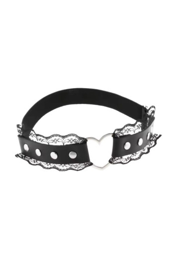 Heart And Black Lace Large Garter