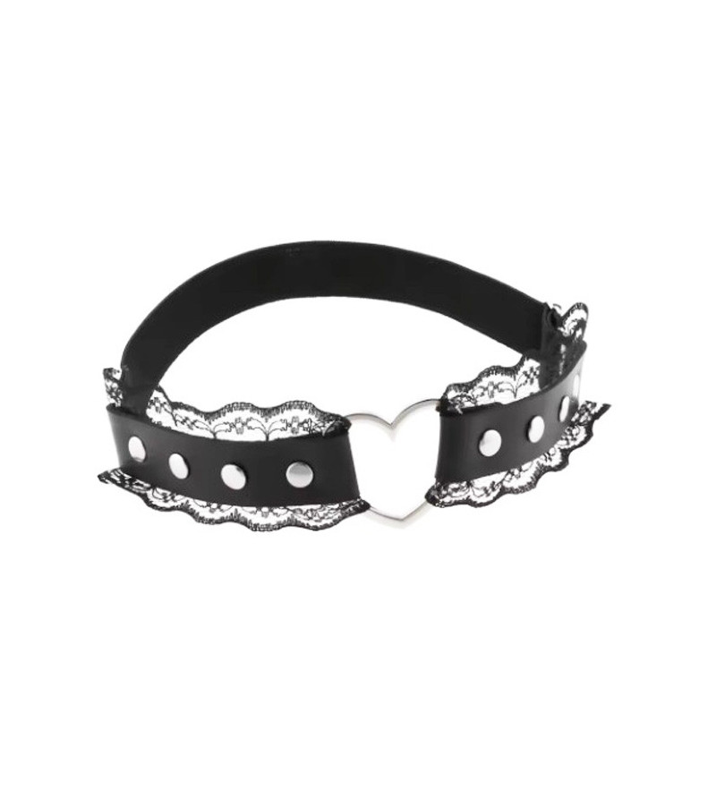Heart And Black Lace Large Garter