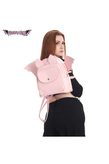Pastel Pink Bat Wings Backpack