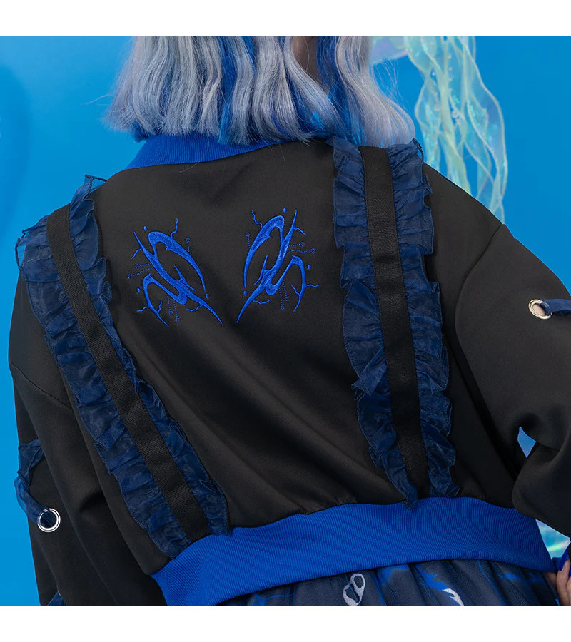 Veste Courte Bleue Cyber Octopus ACDC RAG