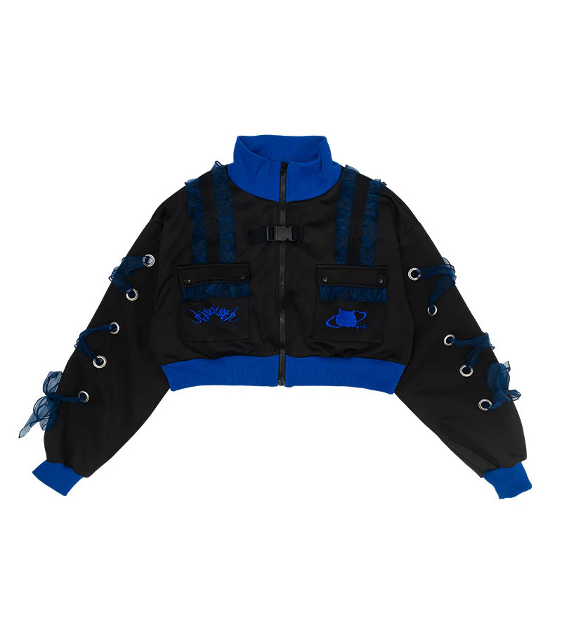 Veste Courte Bleue Cyber Octopus ACDC RAG