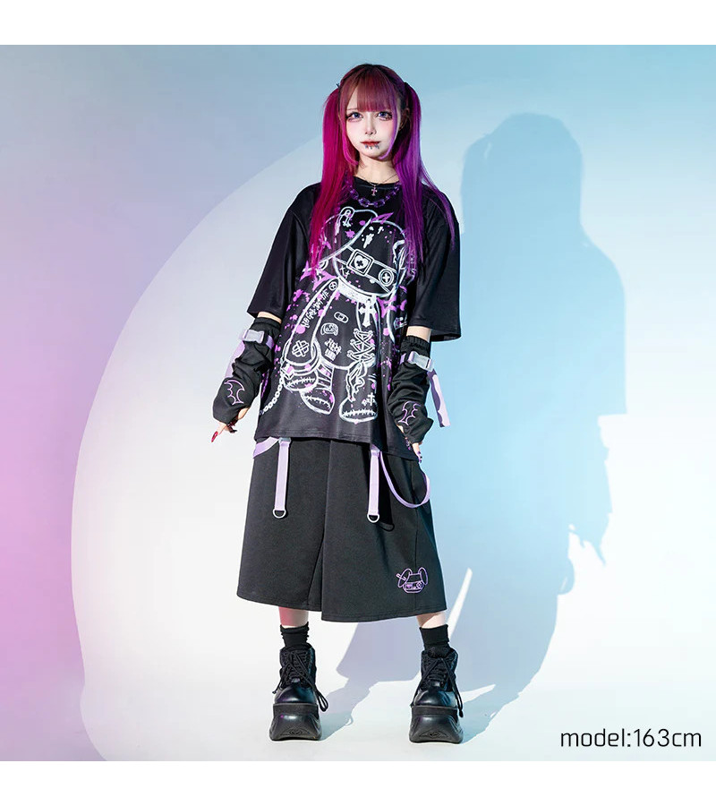 Blood Nero T-shirt Lapin Violet ACDC RAG