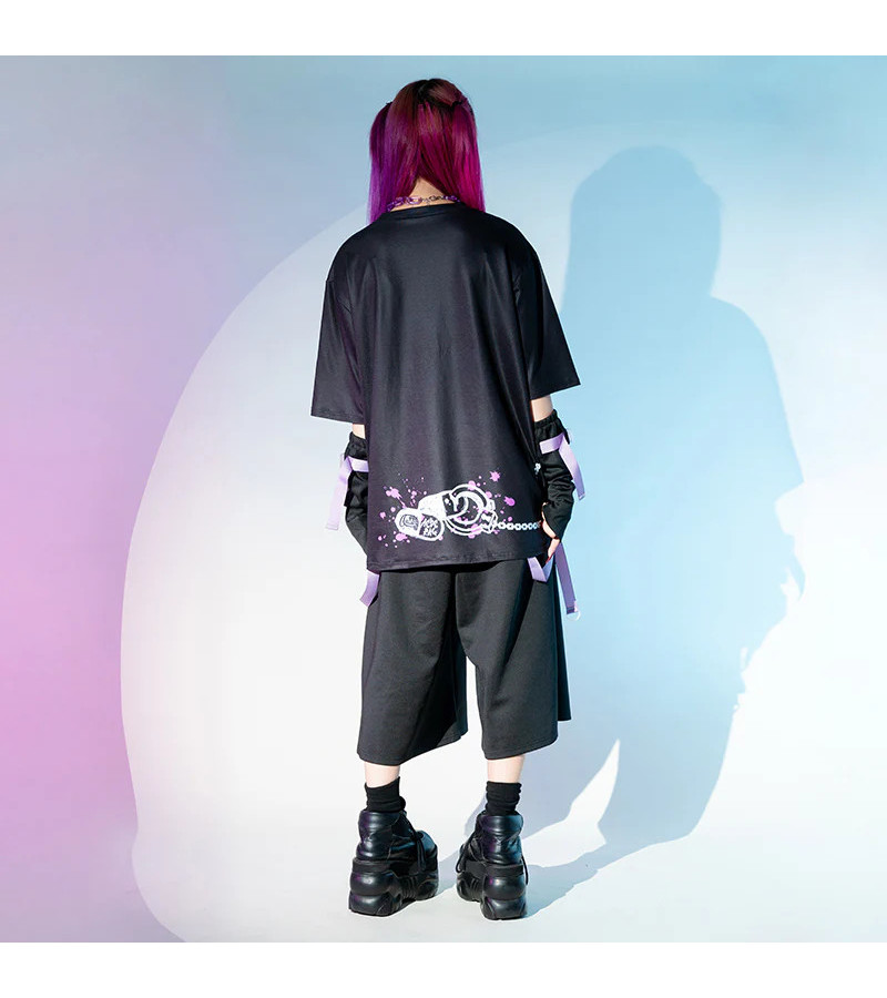 Blood Nero T-shirt Lapin Violet ACDC RAG