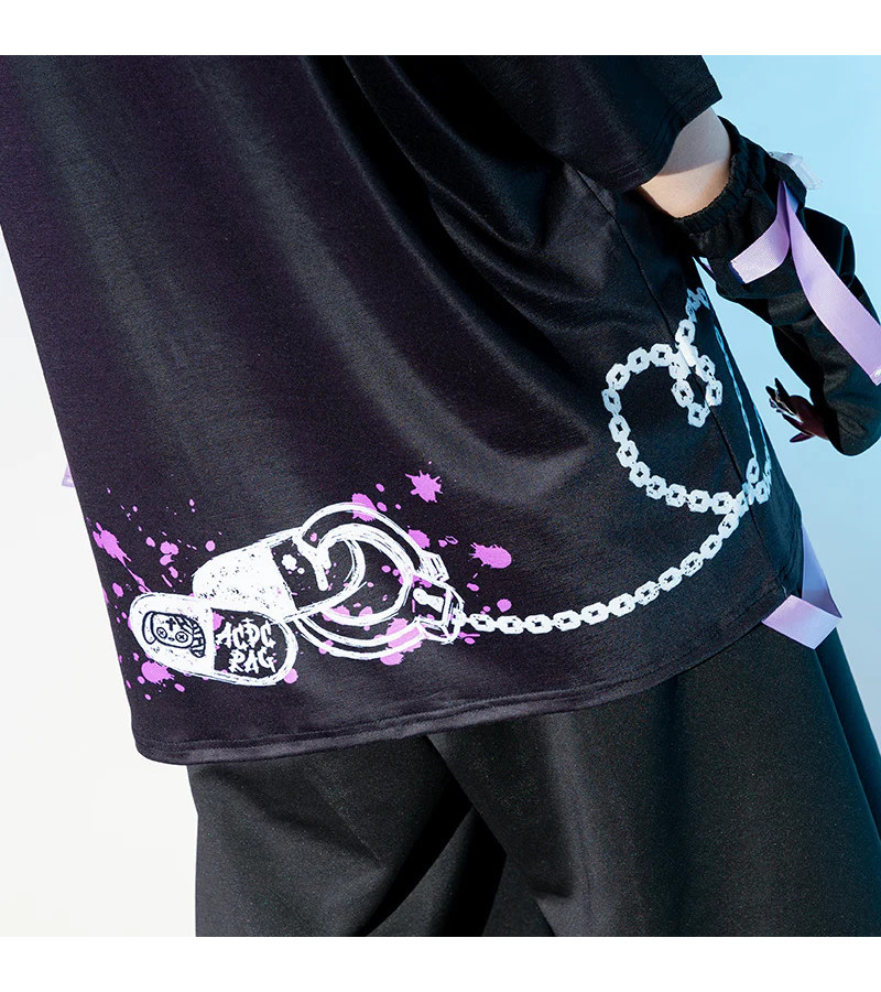 Blood Nero T-shirt Lapin Violet ACDC RAG