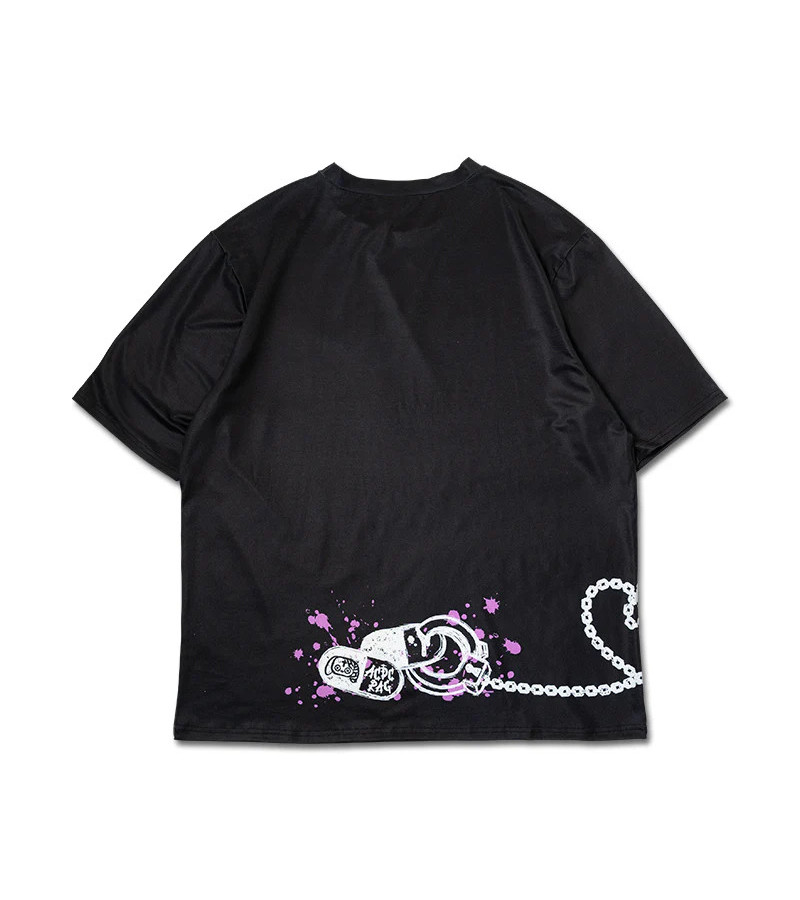 Blood Nero T-shirt Lapin Violet ACDC RAG
