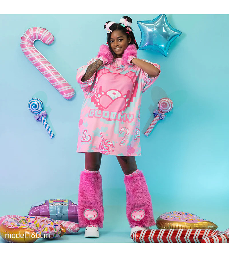 T-shirt Oversized Gloomy Candy Rose Pastel ACDC RAG