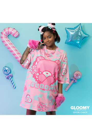 T-shirt Oversized Gloomy Candy Rose Pastel ACDC RAG