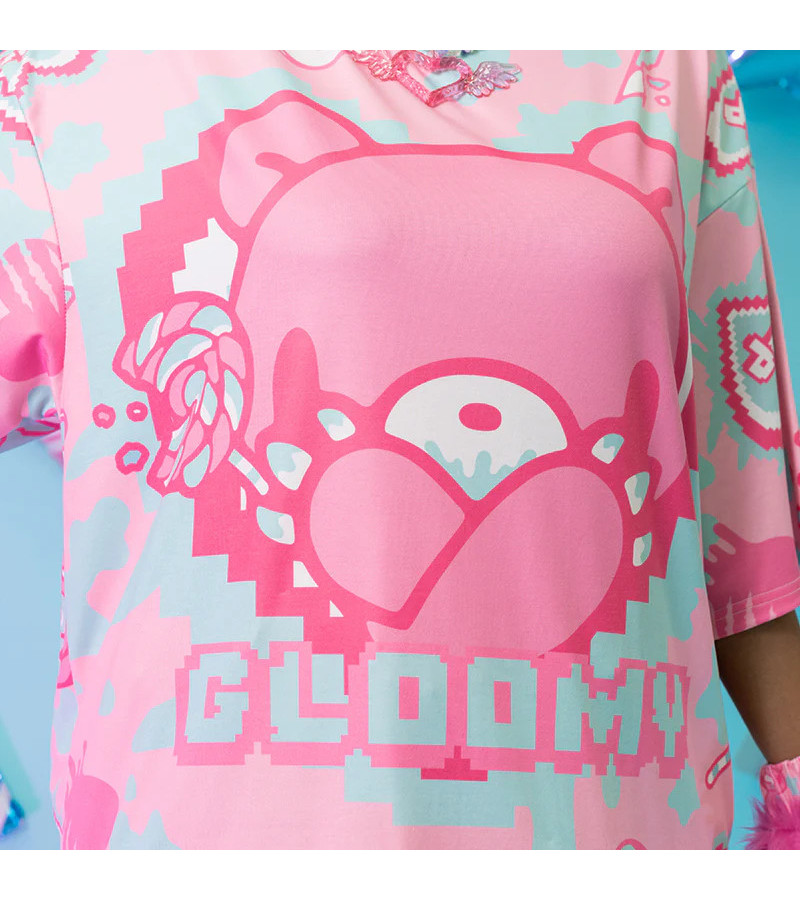 T-shirt Oversized Gloomy Candy Rose Pastel ACDC RAG