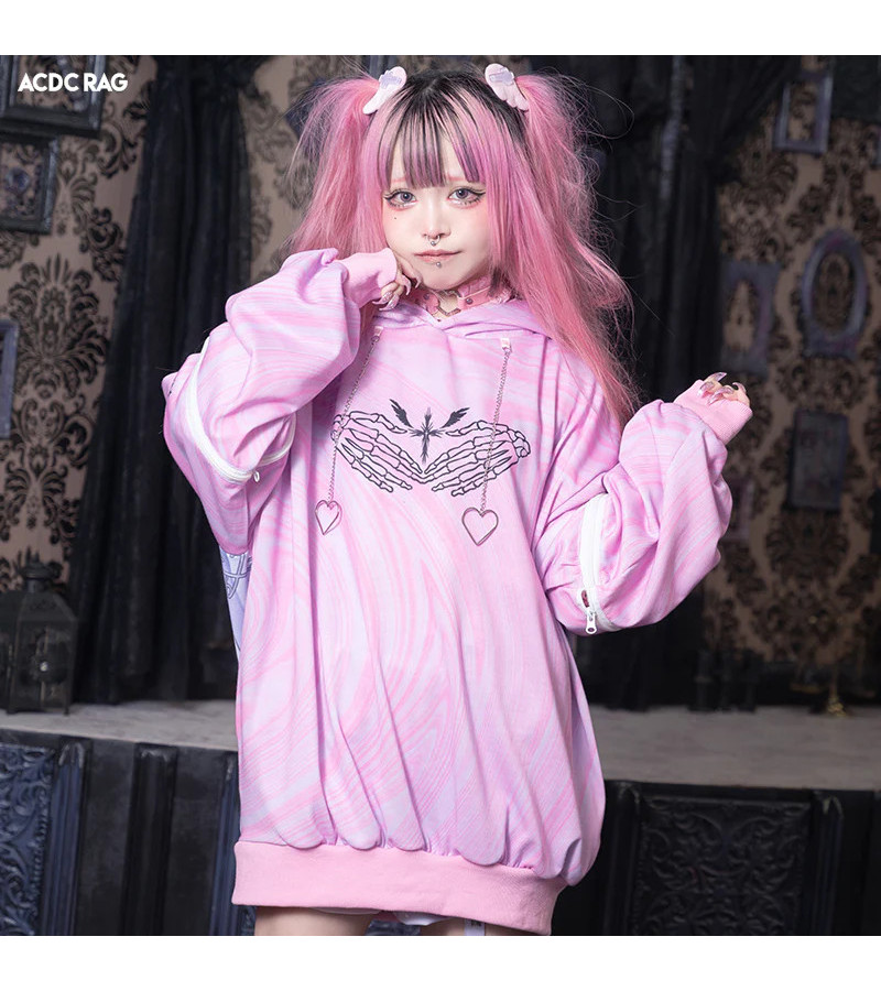 Pastel Pink Heaven Hoodie ACDC RAG