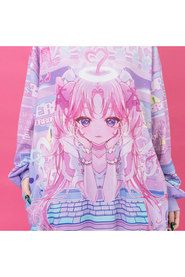 Pastel Pink Idol Tenshi Hoodie  ACDC RAG
