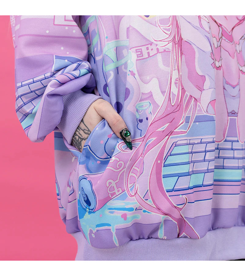 Pastel Pink Idol Tenshi Hoodie  ACDC RAG