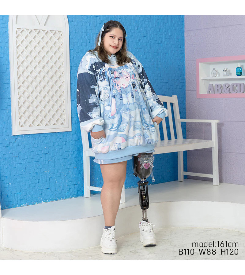 Game Girl Blue Hoodie ACDC RAG