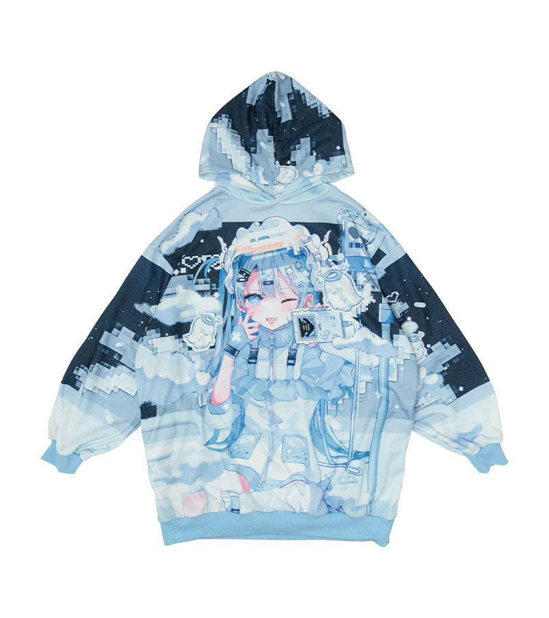 Game Girl Blue Hoodie ACDC RAG