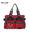 Grand Sac à Main Punk Tartan Rouge