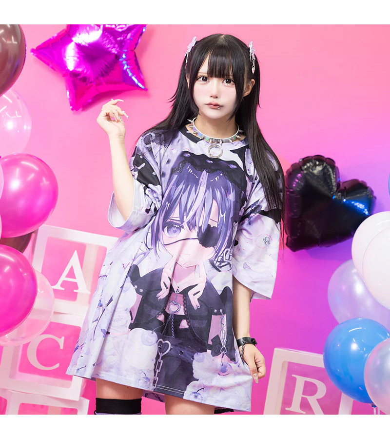 Purple Love Girl T-shirt ACDC RAG