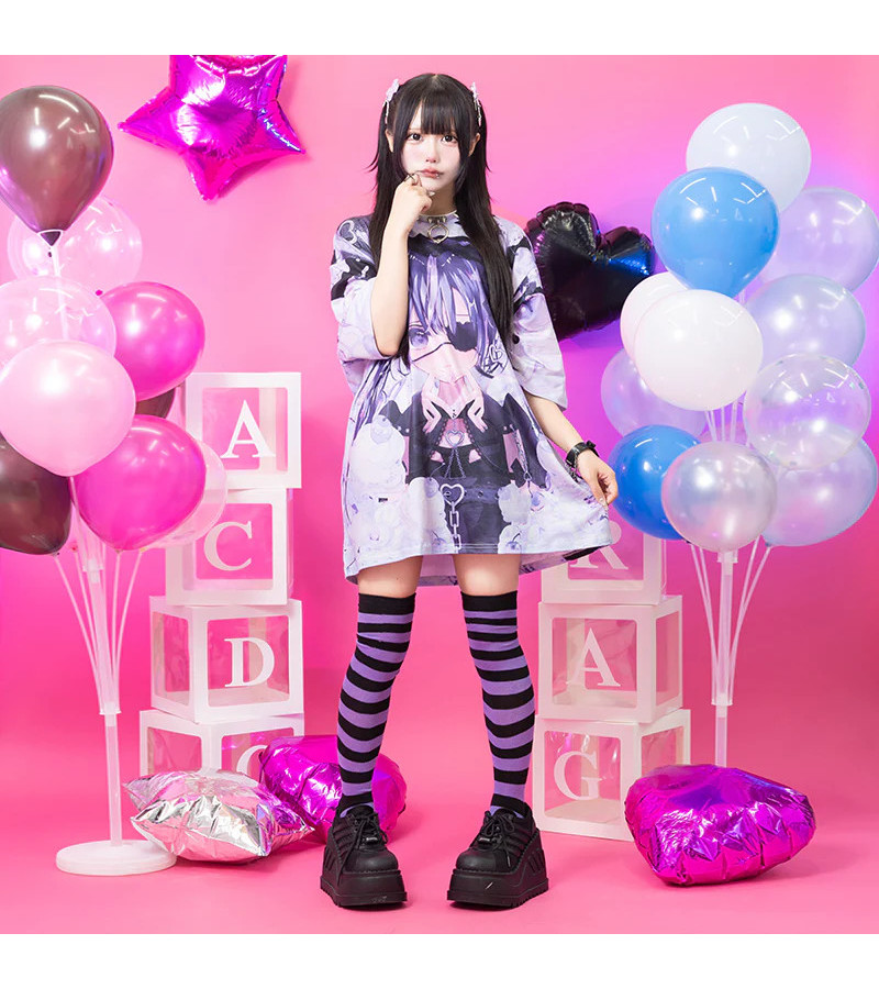 Love Girl T-shirt Violet ACDC RAG