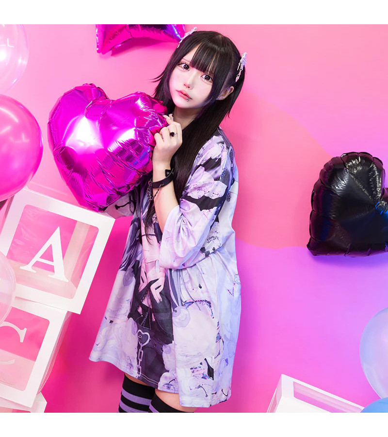 Love Girl T-shirt Violet ACDC RAG