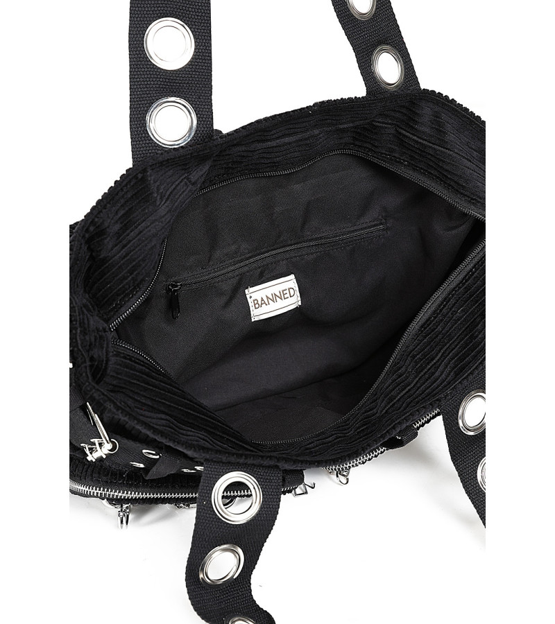 Black Corduroy Gothic Sweet Revenge Handbag