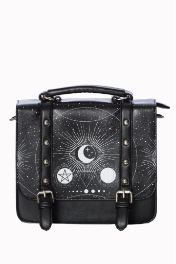 Black Cosmic Small Satchel Bag
