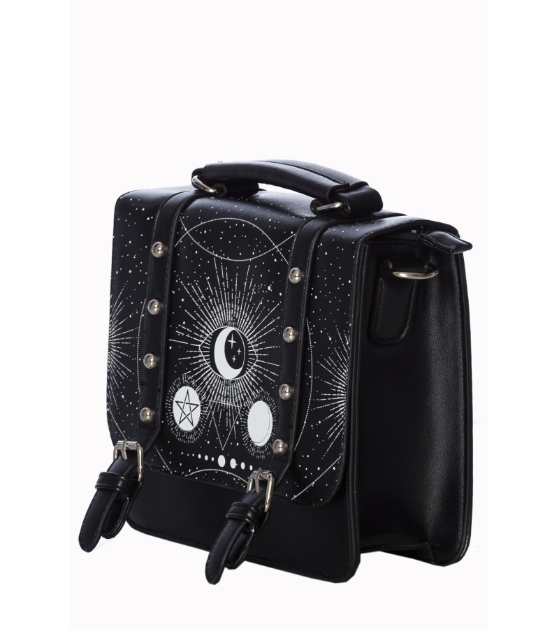 Black Cosmic Small Satchel Bag