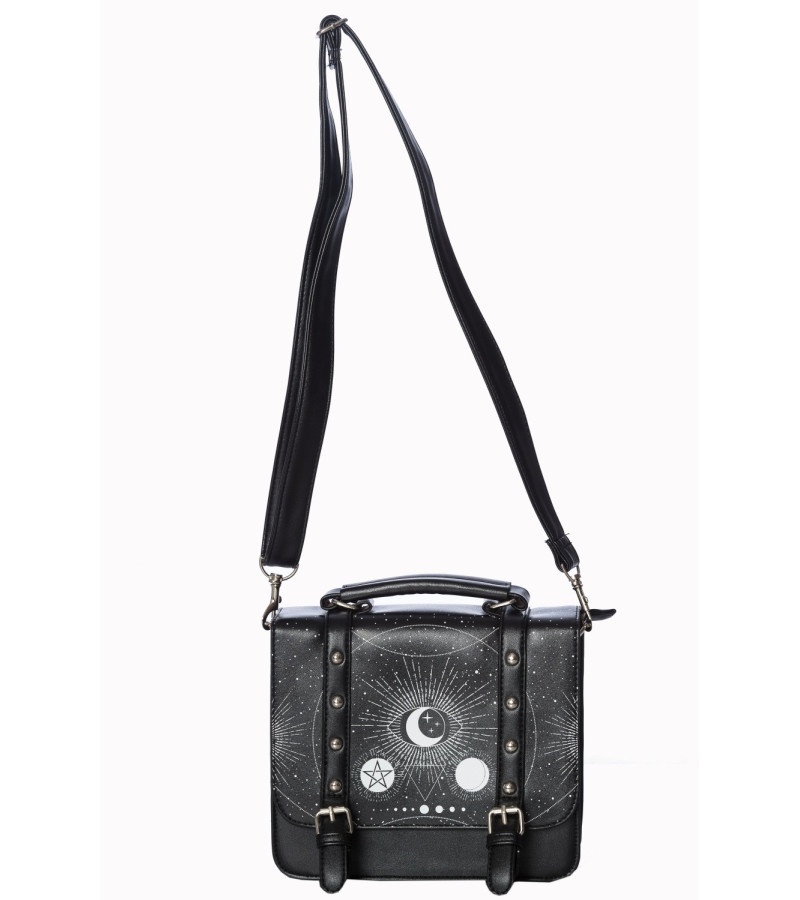 Black Cosmic Small Satchel Bag