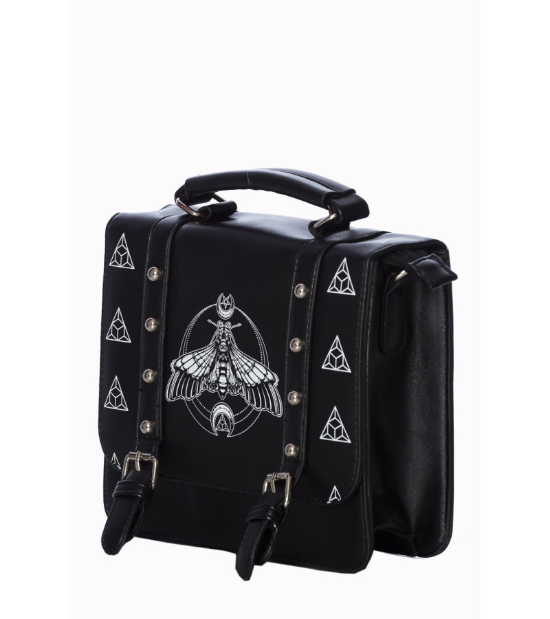Petit Sac Cartable Papillon De Nuit Noir