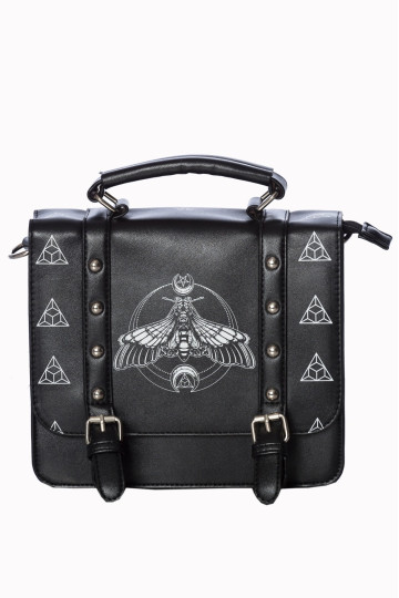 Petit Sac Cartable Papillon De Nuit Noir