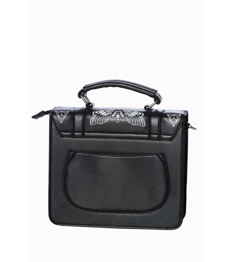 Petit Sac Cartable Papillon De Nuit Noir