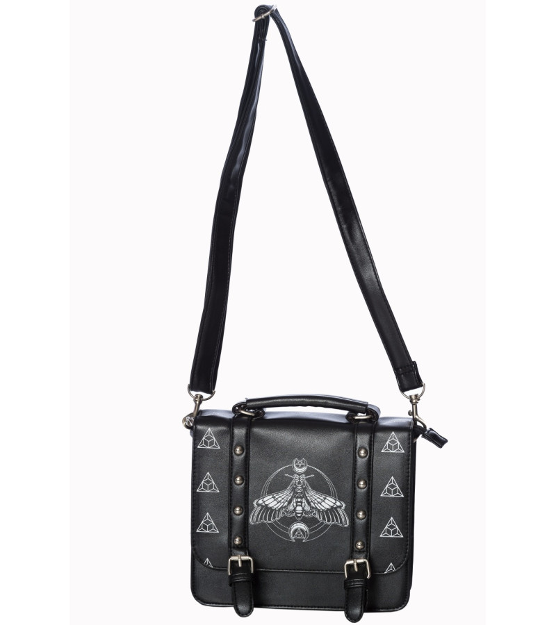 Petit Sac Cartable Papillon De Nuit Noir