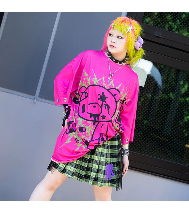 T-shirt Oversized Vivid Gloomy Rose Fuchsia ACDC RAG