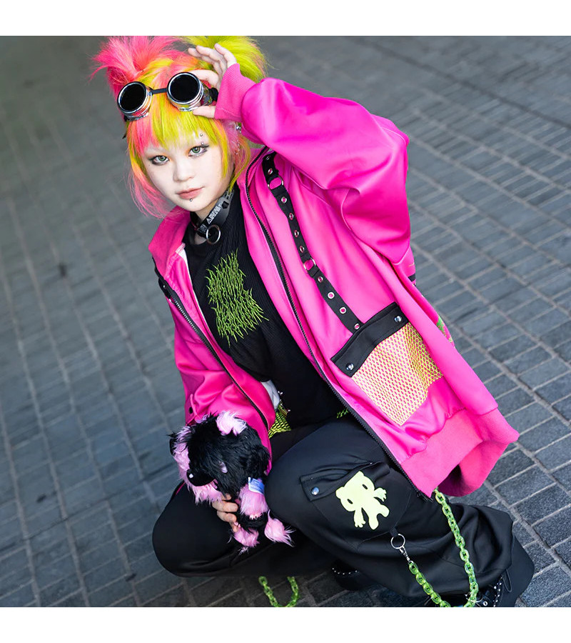 Gloomy Pink Vivid Mesh Jacket ACDC RAG