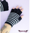 Gants Petites Rayures Grises Noires