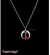 Collier Demi Lune Gemme Rouge Freaky Pink